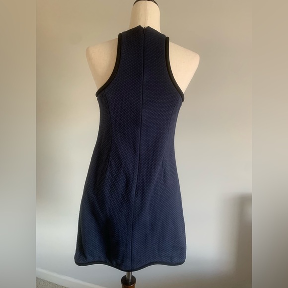 Phillip Lim Satin-Piped Scalloped Sheath Dress, navy and black - Picture 3 of 10